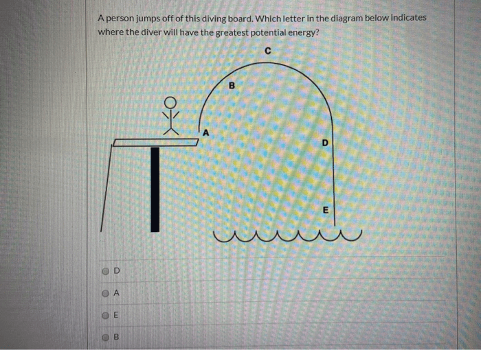 The Diving Board Potential And Energy DesertDivers