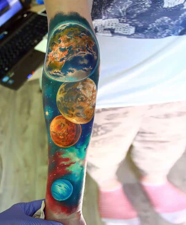 45 Space Tattoo Designs For Astronomy And Science Fiction Lovers -Designbump 729_x_605_jpg