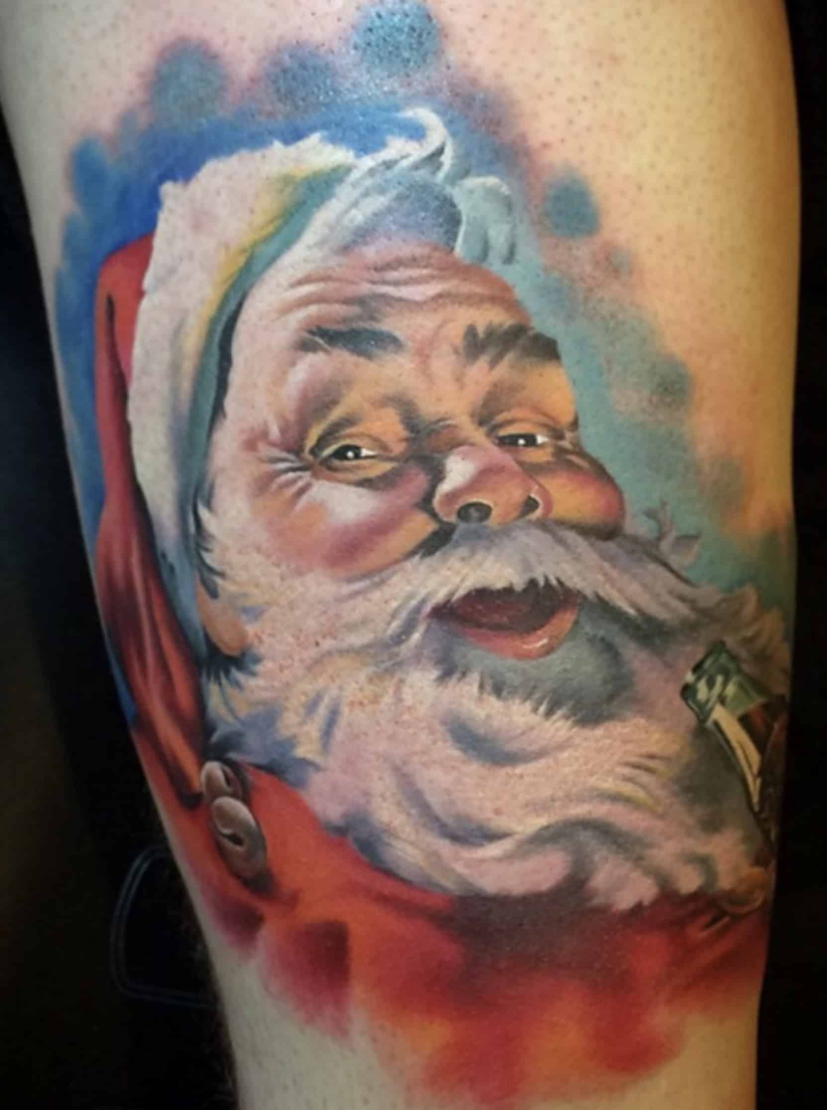 Santa Tattoos & Christmas Body Art Designs, Xmas Tattoos DesignBump