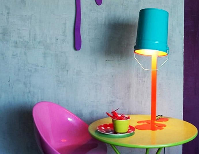 Oops! Paint Spilled Out Oups Lamp by Nathalie Bernollin