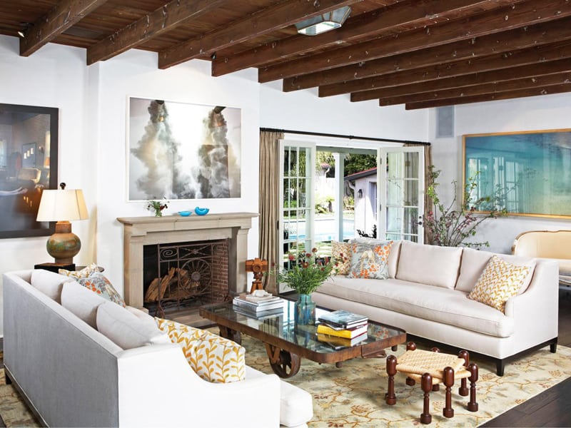 Small Coastal Living Rooms Wooden Ceilings