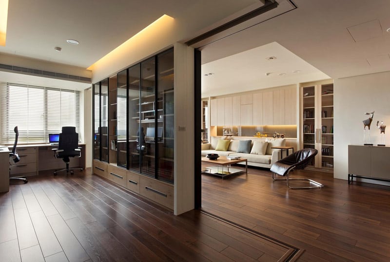 Modern Apartment With A Folding Glass Wall