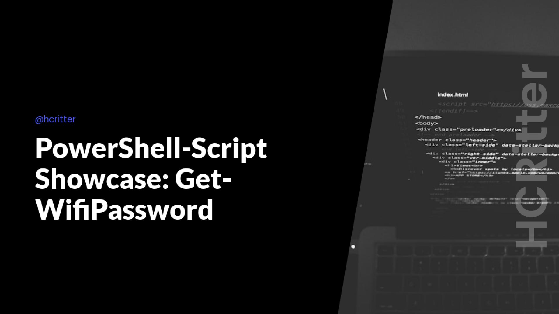 PowerShellScript Showcase GetWifiPassword