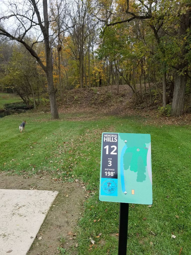 Hole 12 Tee Sign Disc Golf Course Review