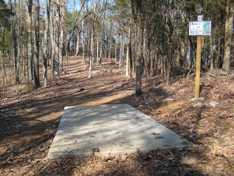 Hole 13 Tee Tough shot through a network of narrow gaps through the