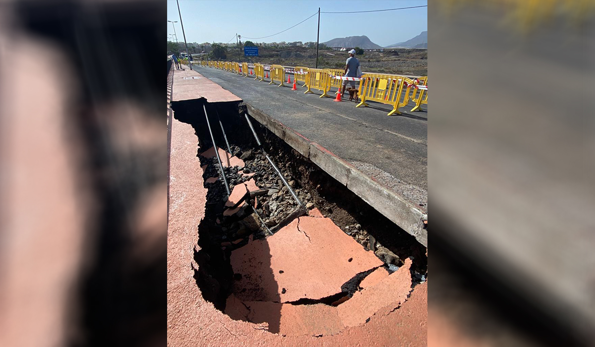 They cut a road in Arona to act as an emergency after collapsing a