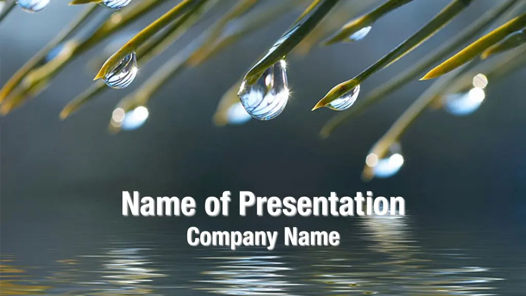 Raindrops PowerPoint Templates Raindrops PowerPoint Backgrounds
