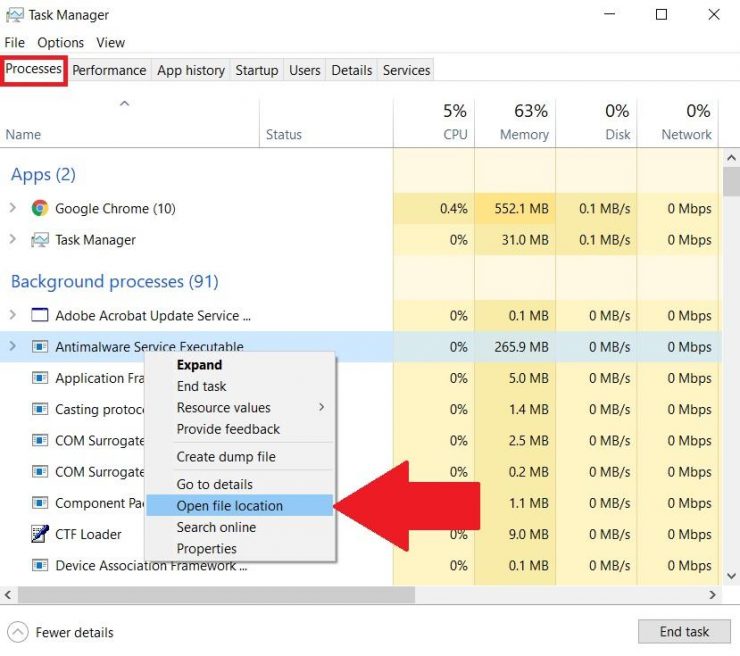 How to Disable Antimalware Service Executable High Usage?