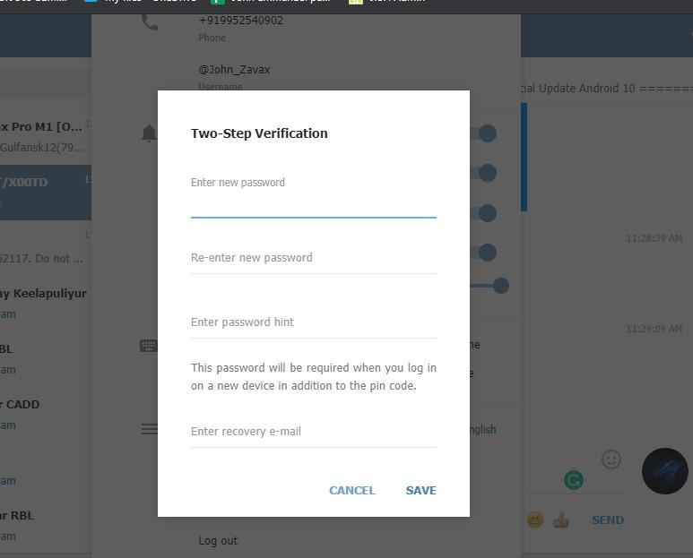 Telegram web login nightnored