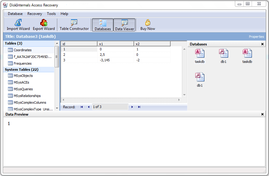 Unrecognized database format issue Solved! DiskInternals