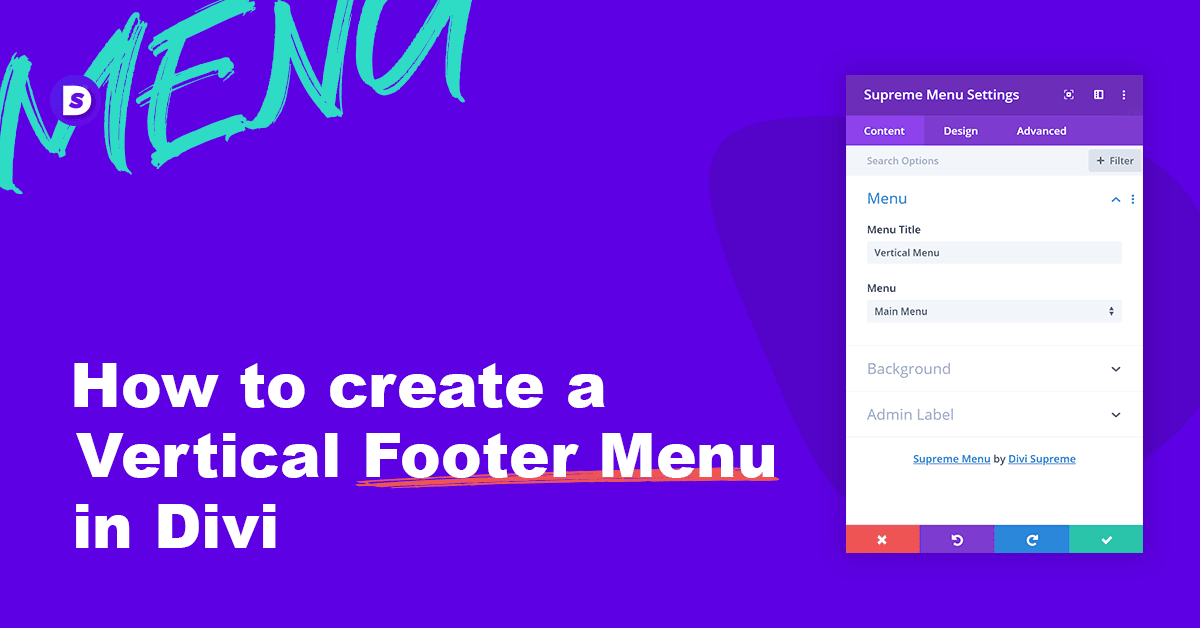 How to create a Vertical Footer Menu in Divi Divi Supreme