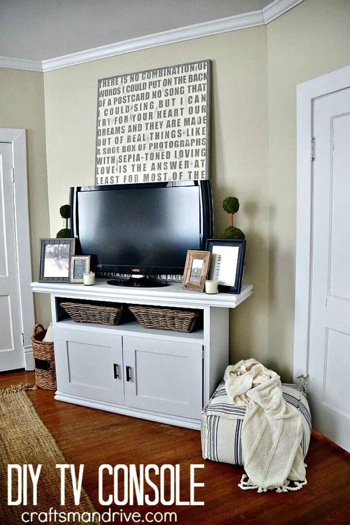 42 DIY TV Stand Plans That Are Easy To Build & Cheap ⋆ DIY Crafts