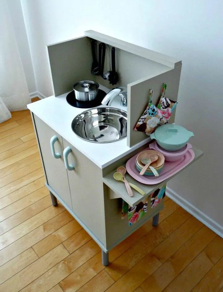 30 Unique DIY Play Kitchen Ideas Your Kids Will Love DIY Crafts