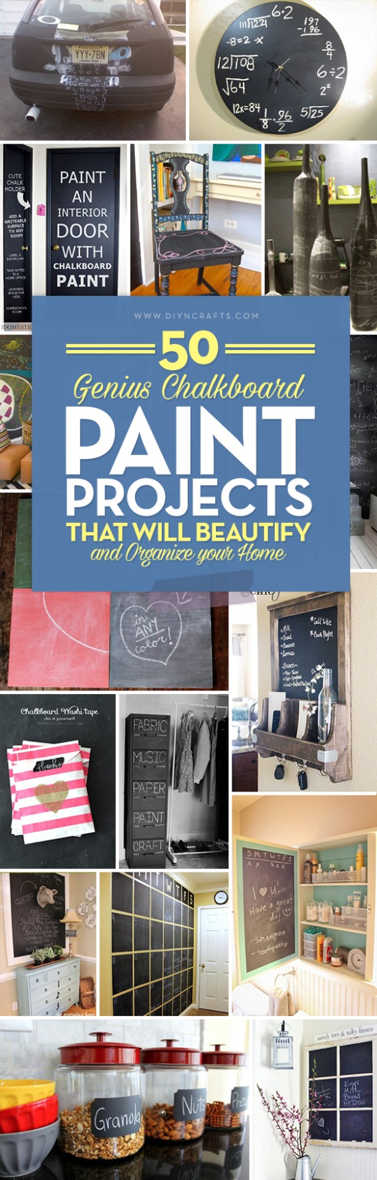 50 Genius Chalkboard Paint Projects That Will Beautify and Organize