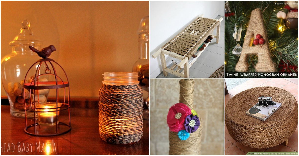 40 Rustic DIY Twine Projects To Decorate Your Home And Garden DIY