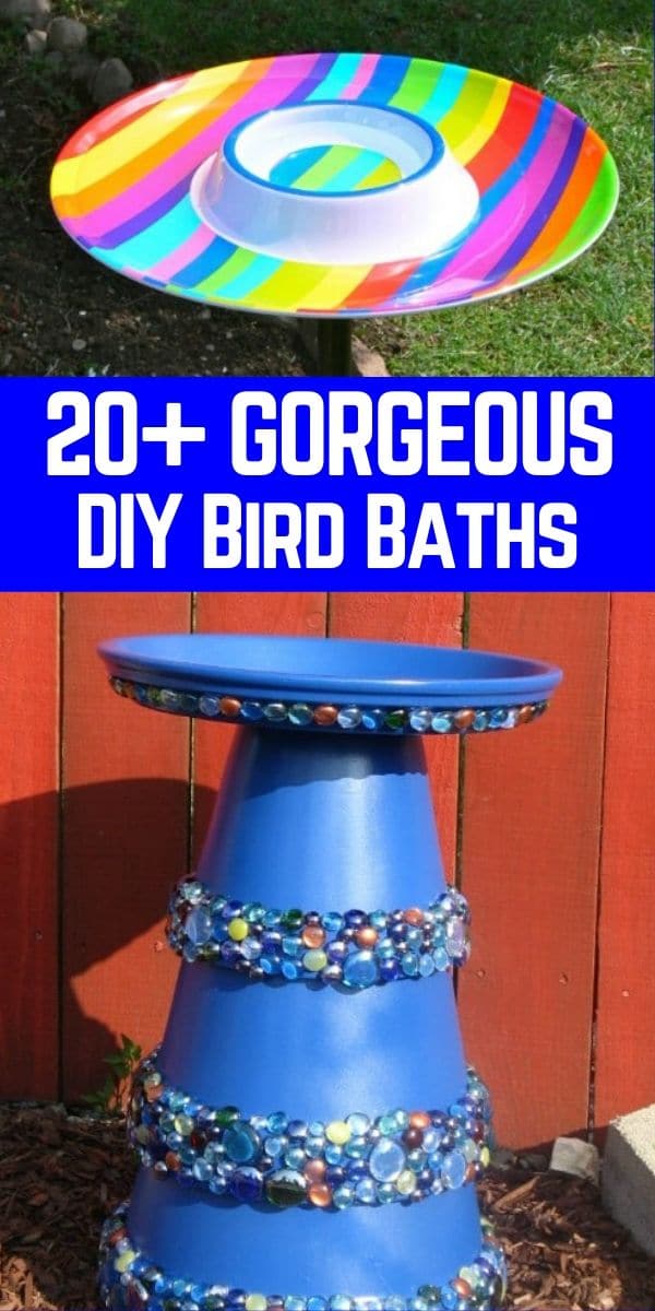 20 Adorably Easy DIY Bird Baths You’ll Want To Add To Your Garden Today