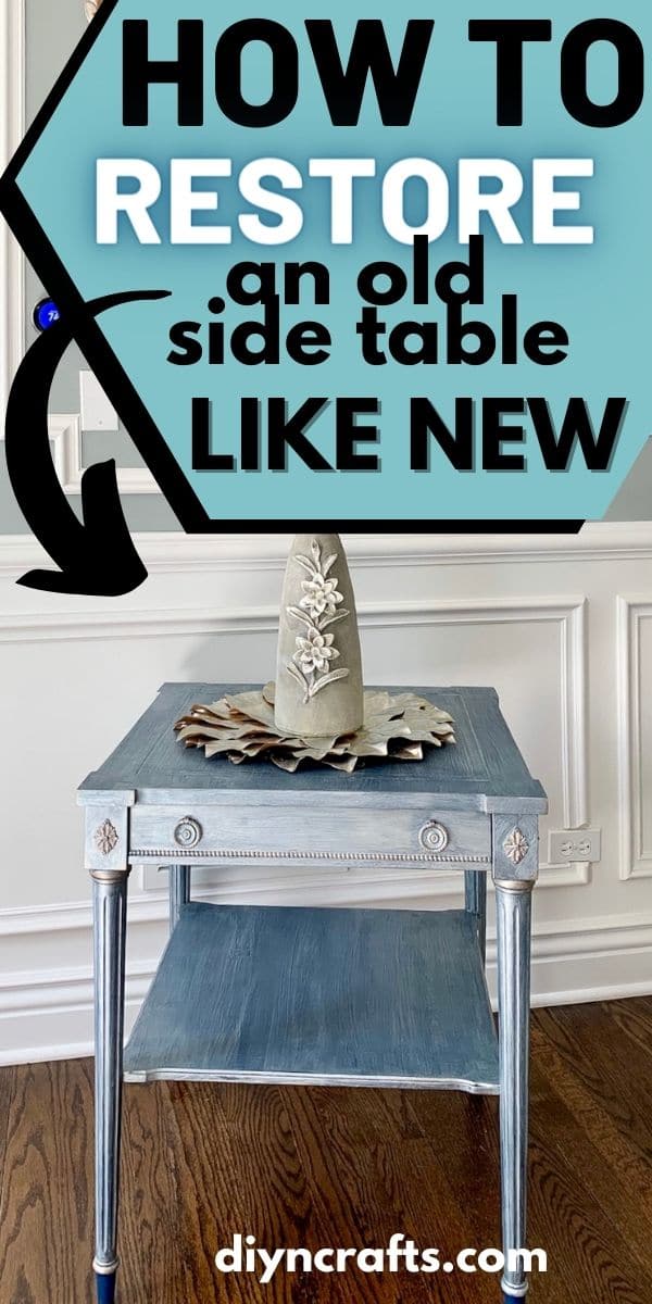 Metallic Finish Rustic Side Table Restoration Tutorial DIY & Crafts