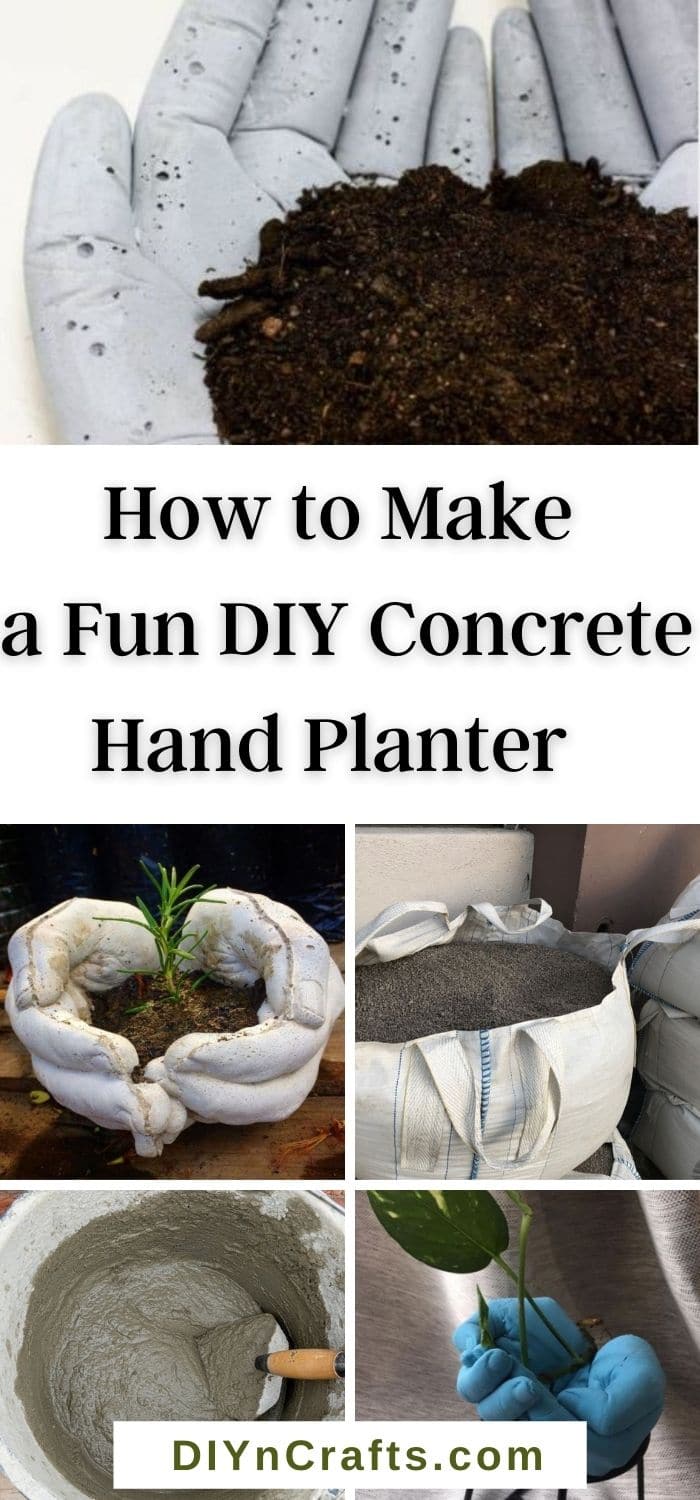 Make Your Own Fun DIY Concrete Hand Planter DIY & Crafts