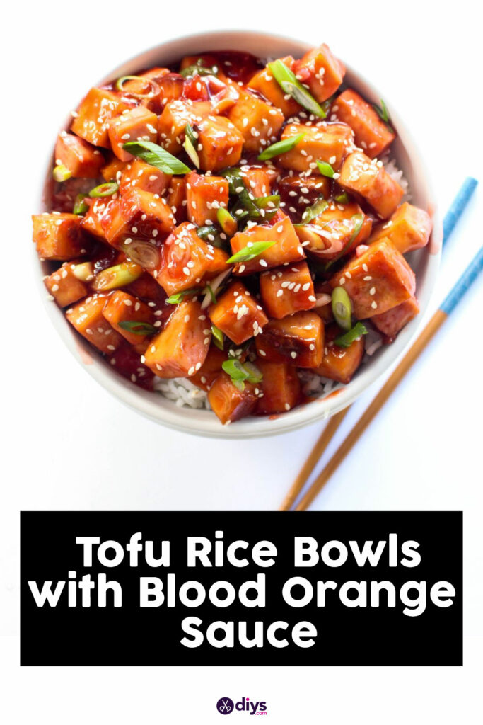 Tofu And Rice (Recipe) with Sweet and Sour Blood Orange Sauce