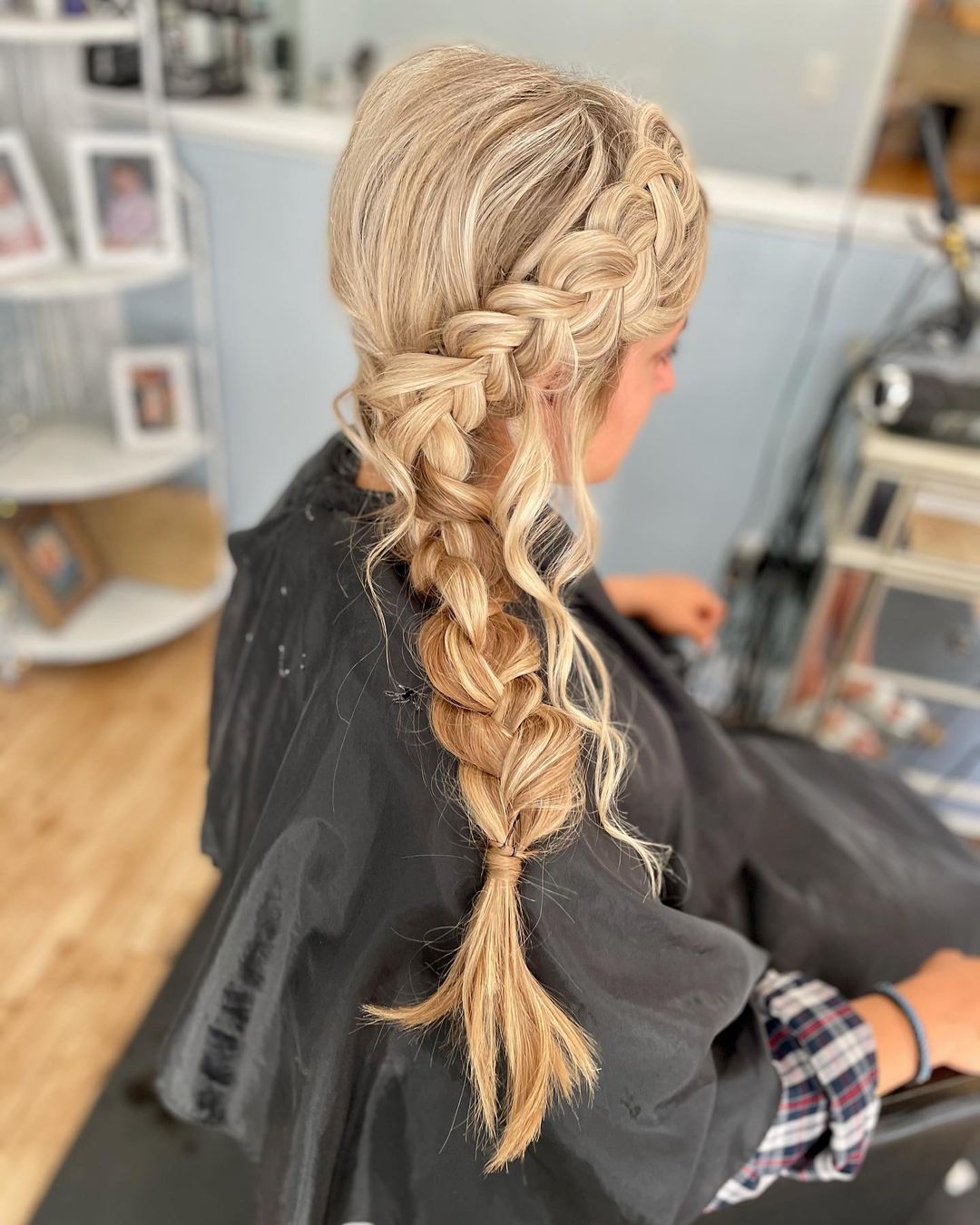 Prom Hair To The Side With Braid