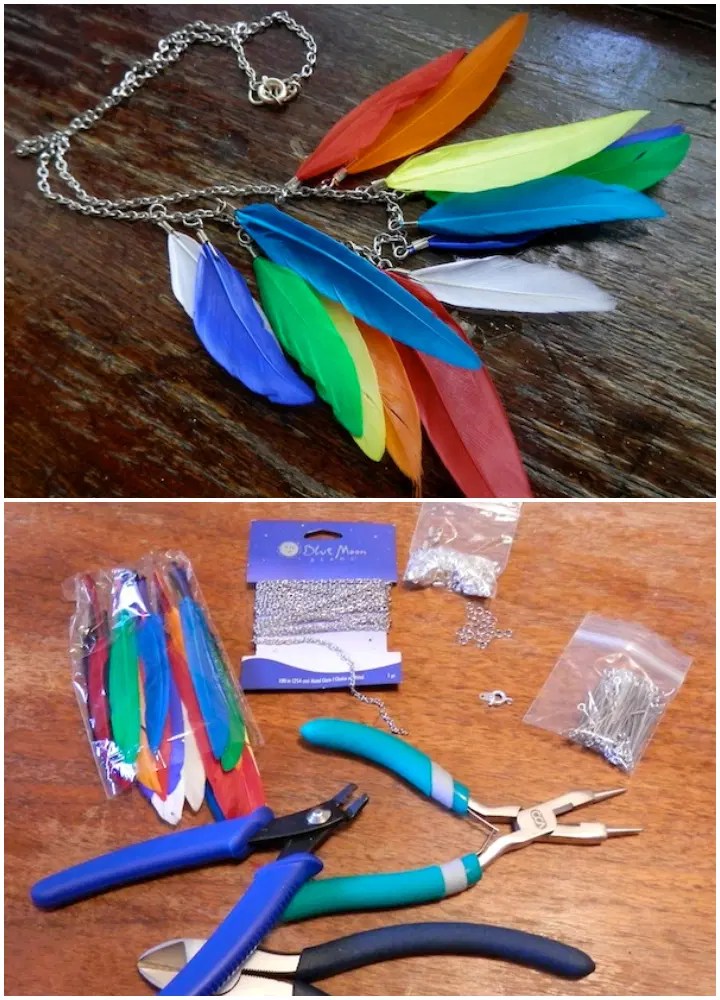 15 DIY Feather Jewelry Ideas (Earrings and Necklace) DIY to Make