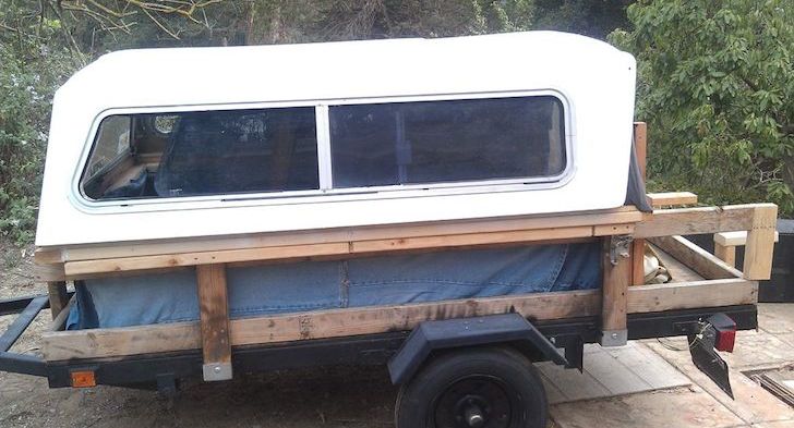 Homemade PopUp Tent Camper Made From Recycled Items