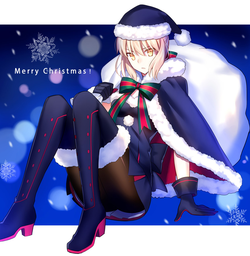 artoria pendragon and santa alter (fate and 1 more) drawn by fuyuki
