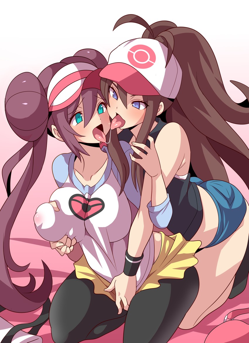 hilda and rosa (pokemon and 3 more) drawn by konno_tohiro