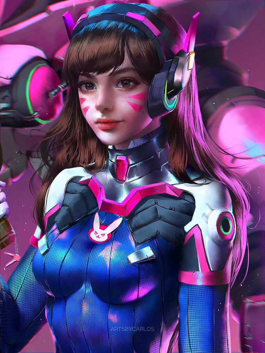 d.va (overwatch) drawn by carlos_miguel Danbooru