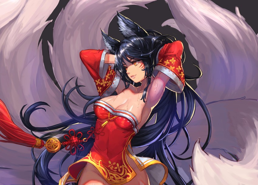 ahri (league of legends) drawn by qbspdl Danbooru
