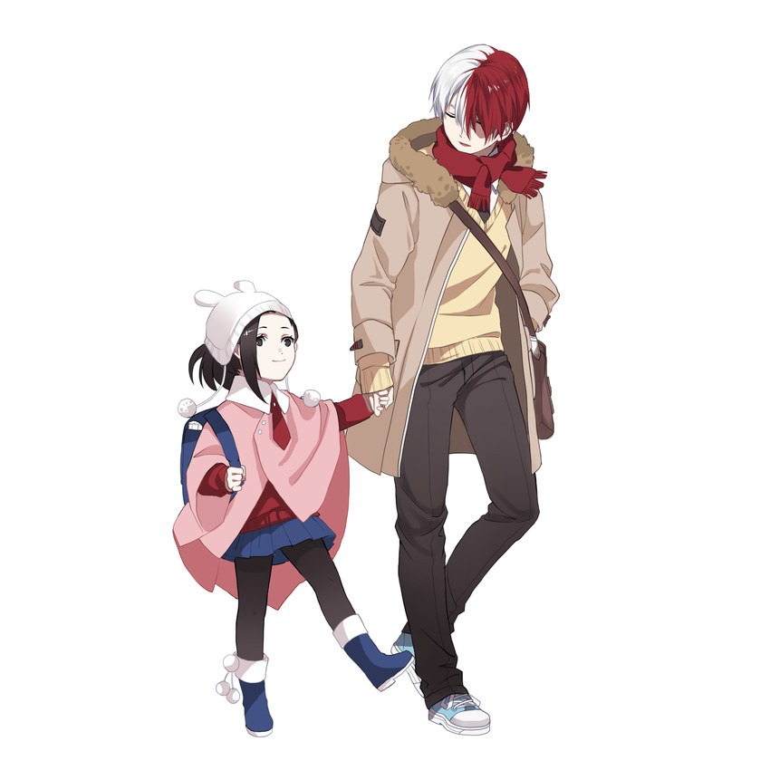 yaoyorozu momo and todoroki shouto (boku no hero academia