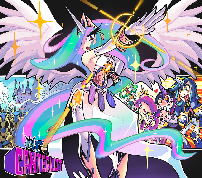 twilight sparkle, luna, celestia, princess mi amore cadenza, shining armor, and 1 more (my