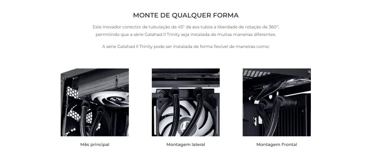 Water Cooler Lian Li Galahad II Trinity 360mm ARGB IntelAMD Black