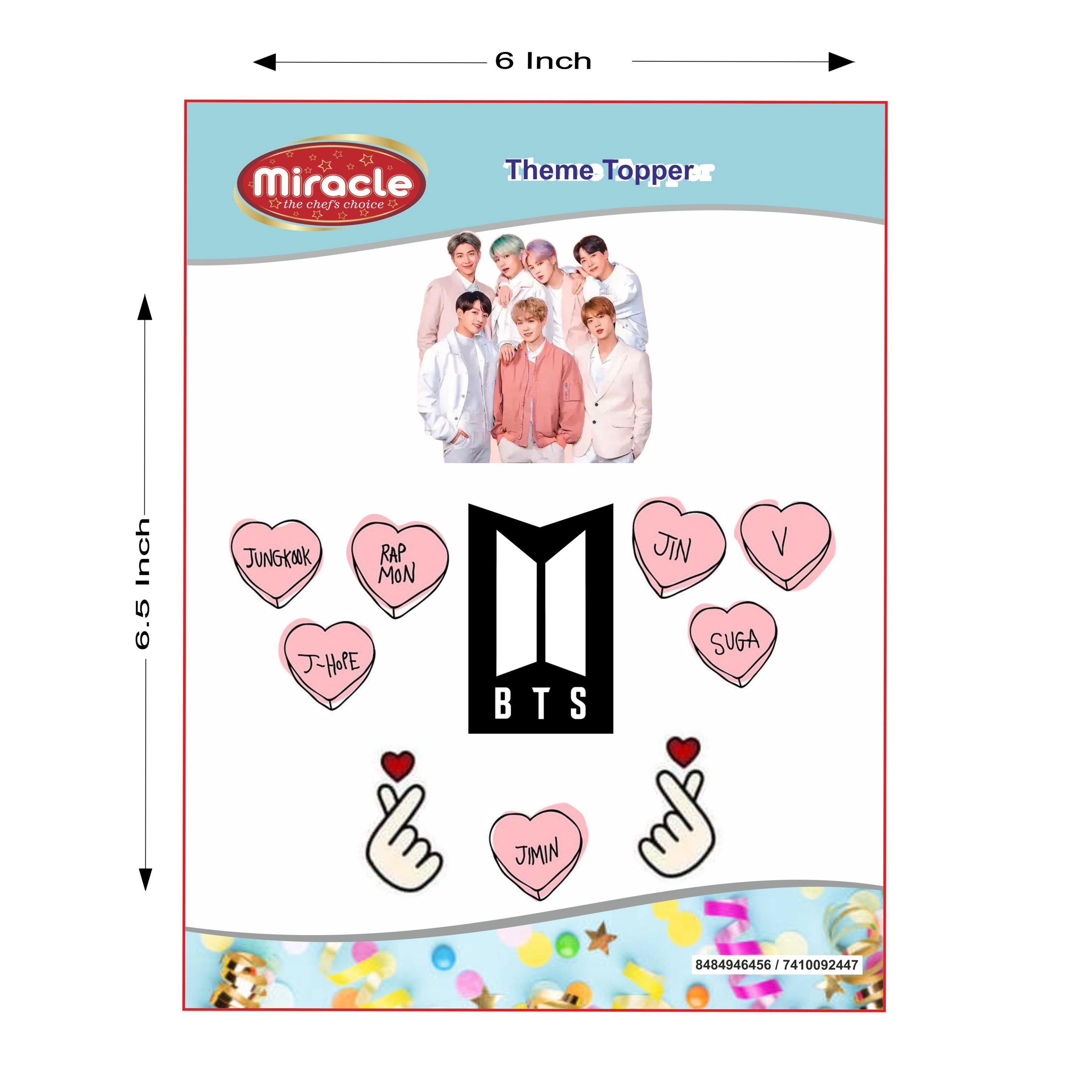 Order Miracle Paper Tag Bts Pink Theme Online From JAY FOODS,Pune