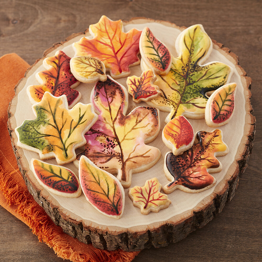 How To Decorate Fall Leaf Sugar Cookies Doughbies