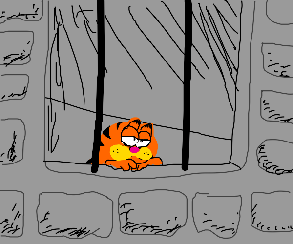 Sad Garfield Drawception