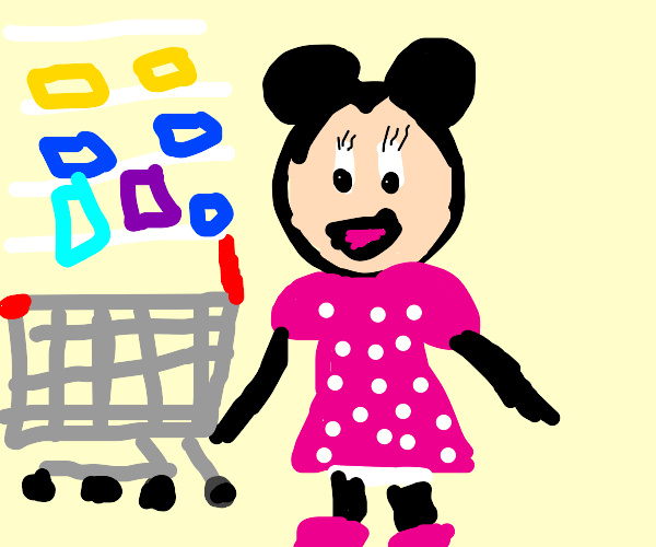 Minnie Mouse in a Store Drawception