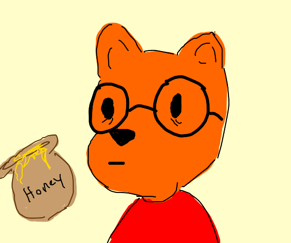 Winnie the Pooh with Glasses Drawception