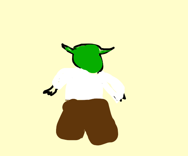 Yoda wearing Pants Drawception