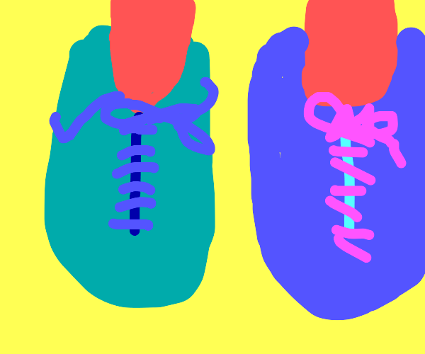 Your shoes don't match. Drawception