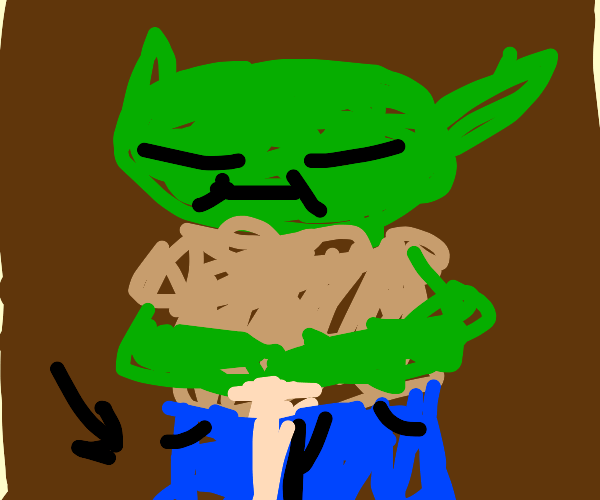 Yoda wearing Pants Drawception