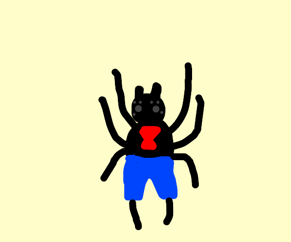 Spider wearing Pants Drawception