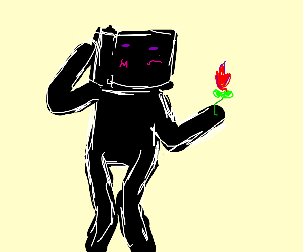 Enderman (minecraft) Drawception