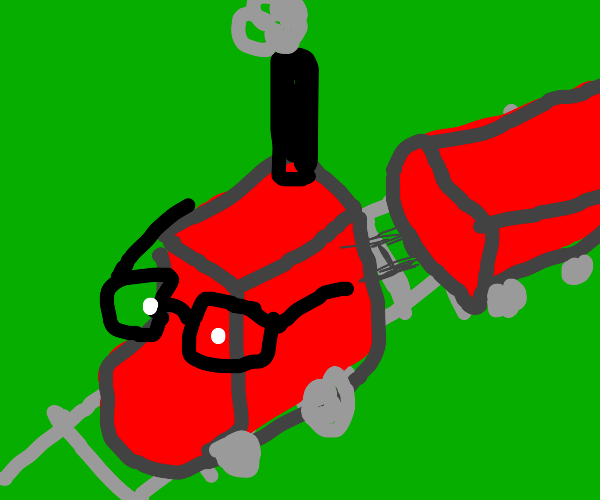 Train with Glasses Drawception