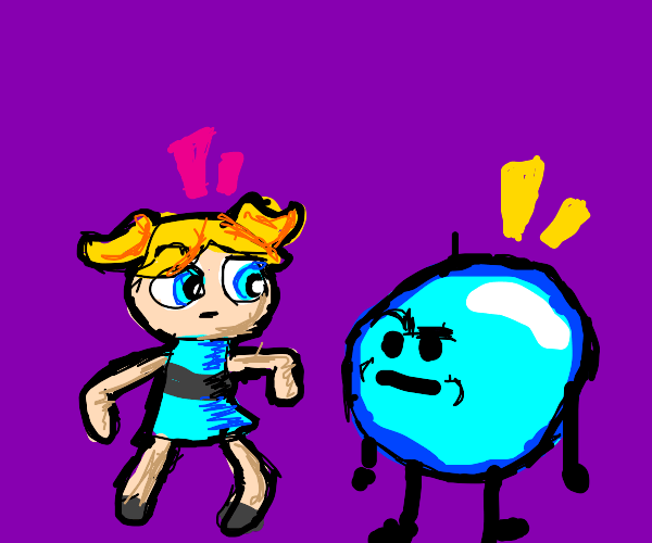 Bubbles (PPG) meets Bubble (BFDI) Drawception