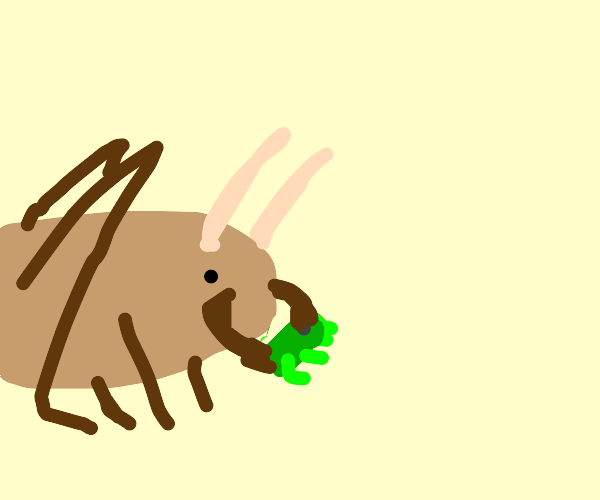 Cricket eating Frog Drawception