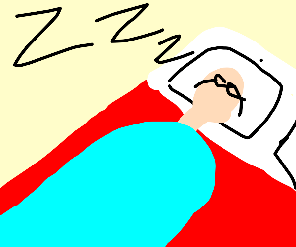 Sleeping with Glasses Drawception