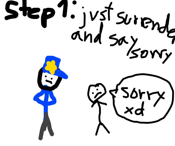 Step one throw your hands up Drawception