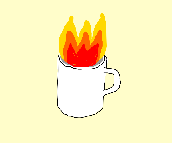 Thats an awfully hot coffee pot Drawception