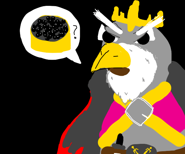 smol birb with a smol hat Drawception